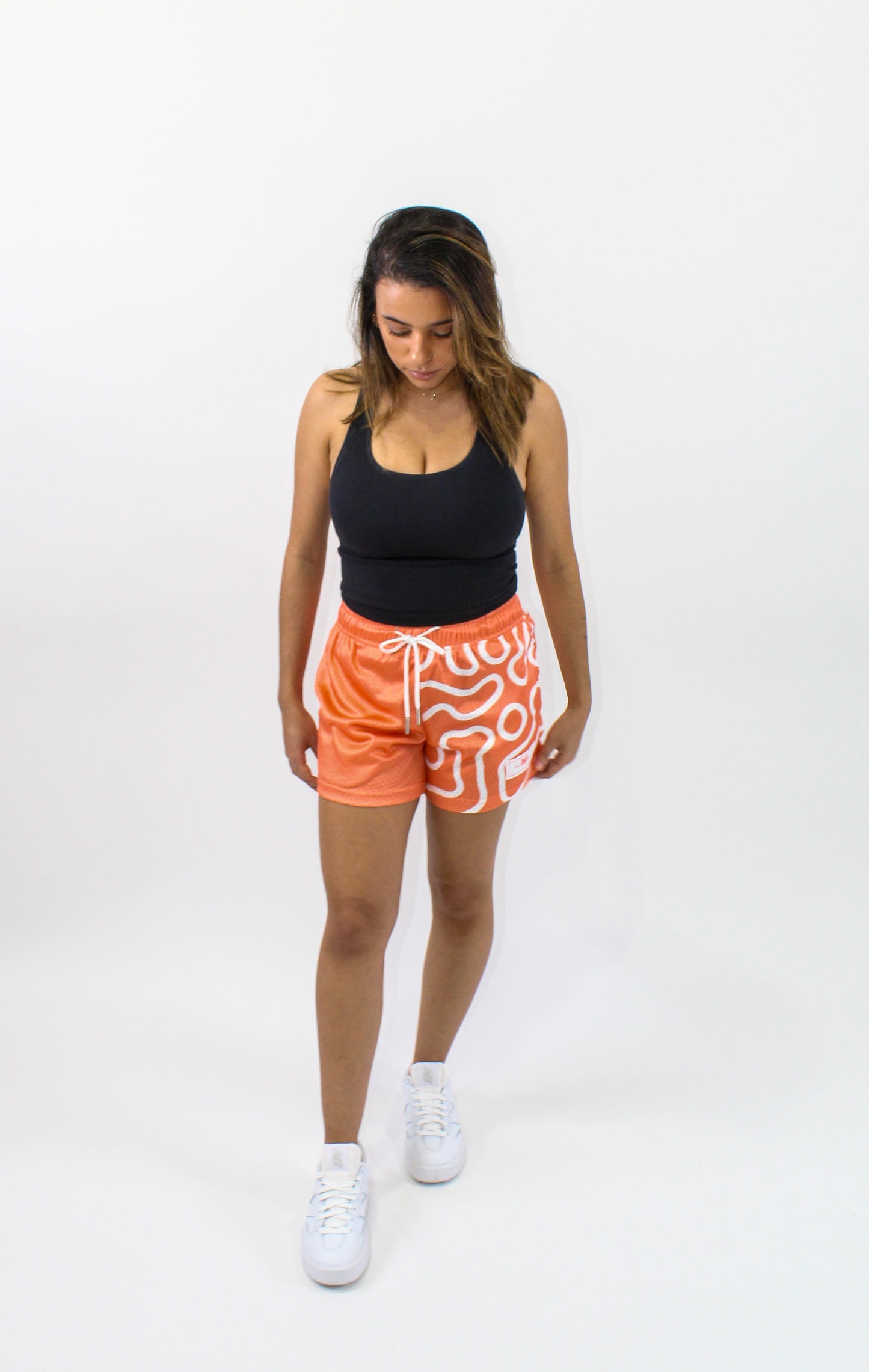 Orange Spring Unisex Shorts