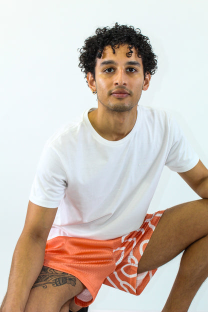 Orange Spring Unisex Shorts